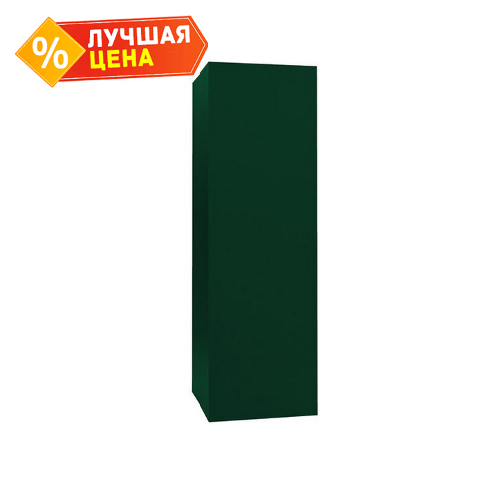 Кожух прямой д500/ш200/в1300 0,5 Satin с пленкой RAL 6005 зеленый мох
