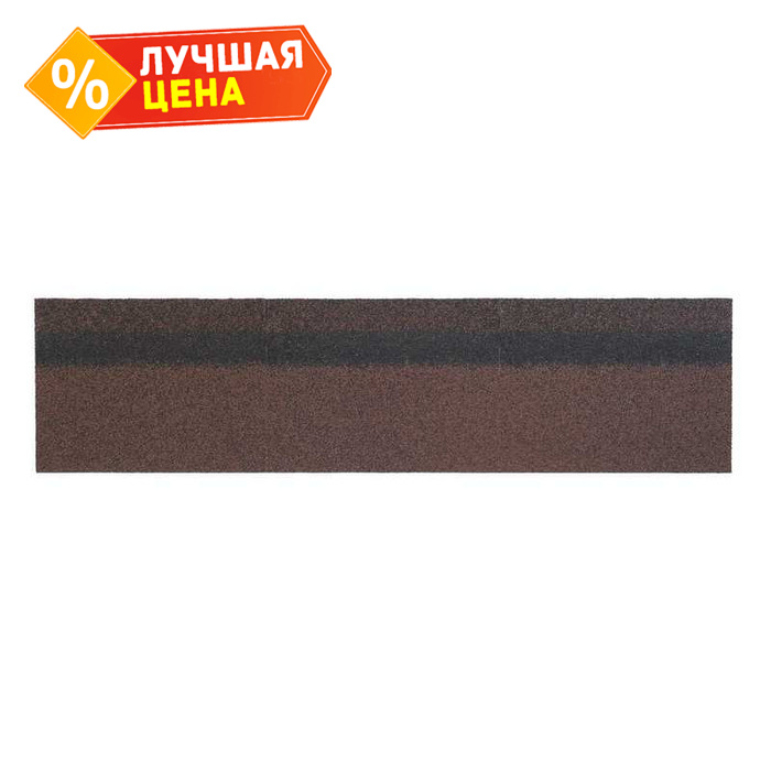 Гибкая черепица коньково-карнизная Технониколь Шинглас Кадриль Классик Агат 5 м2