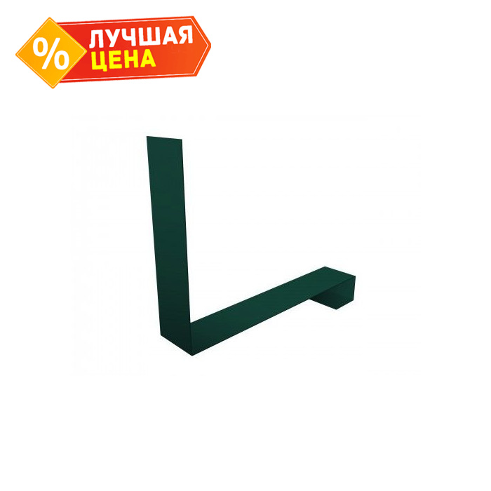 Планка примыкание нижнее к трубе фальц 0,45 Drap ST RAL 6005 зеленый мох